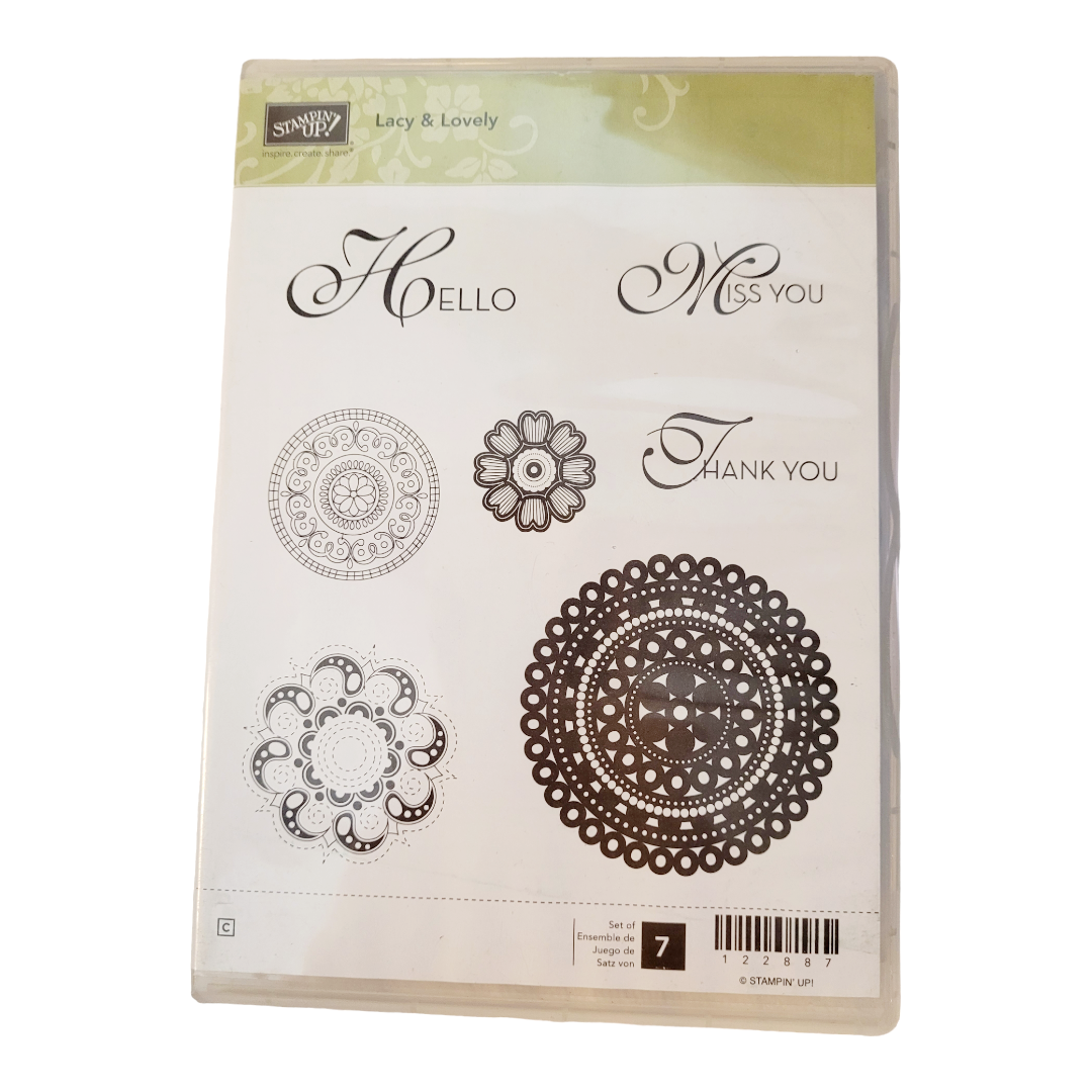 Stamping Up! (2) "Lacy & Lovely" and "Mixed Bunch" Stamp Kits (13 Stamps)