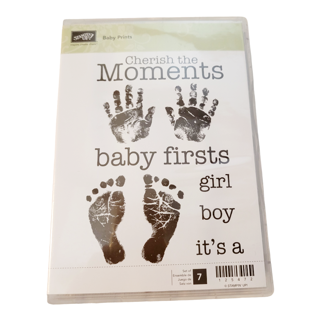 Stamping Up! (2) 'Baby Prints' & 'Itty Bitty Banners' Stamp Kits (13 Stamps)