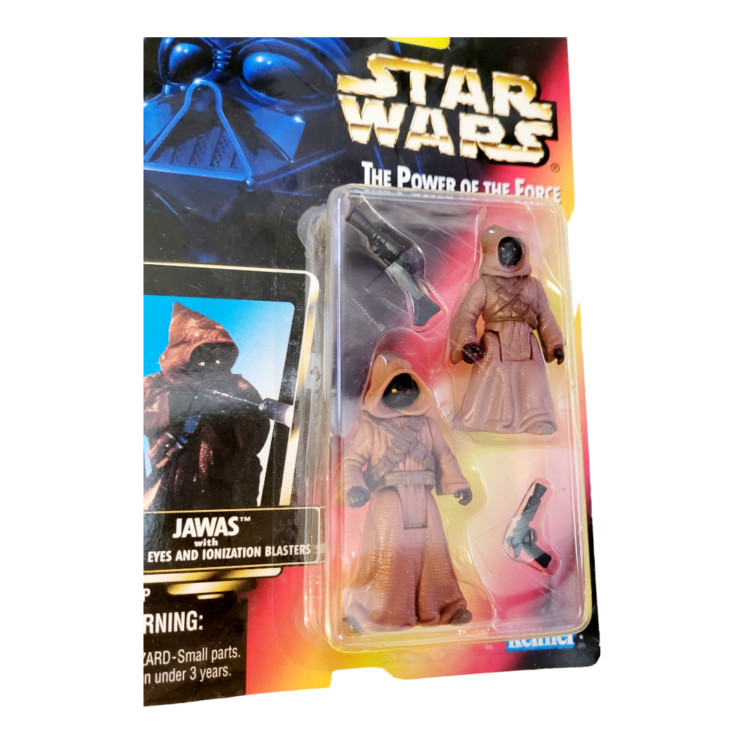 NIB *Star Wars Power of the Force: JAWAS w/ Glowing Eyes & Ionization Blasters