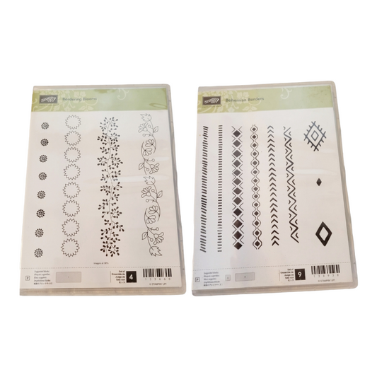 Stamping Up! (2) 'Bohemian Boarders' & 'Bordering Blooms' Stamp Kits