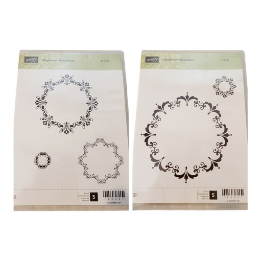 Stamping Up! (2) "DayDream Medallions" #1 & #2 Stamp Kits (10 Stamps)