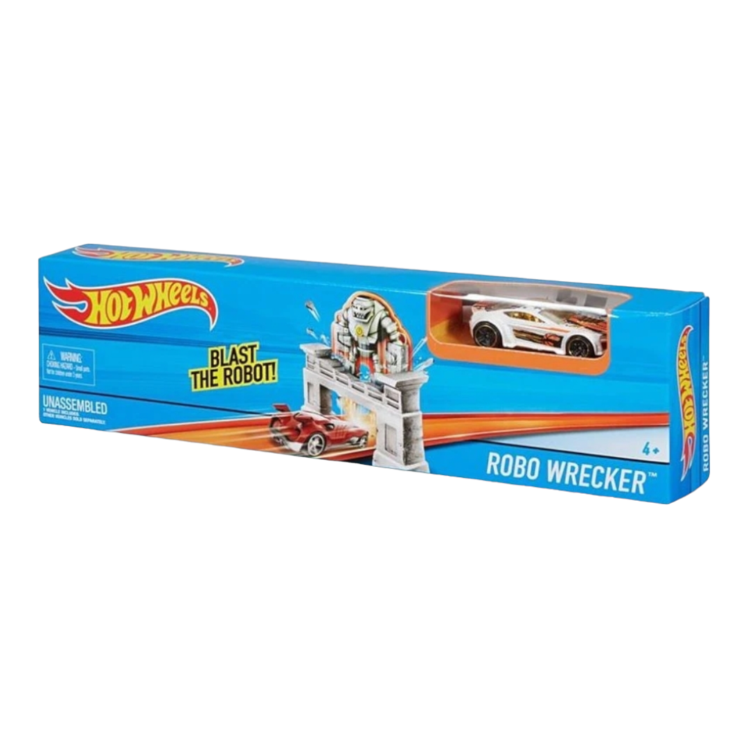 NIB *Hot Wheels Robo Wrecker Mega Jump Track Set