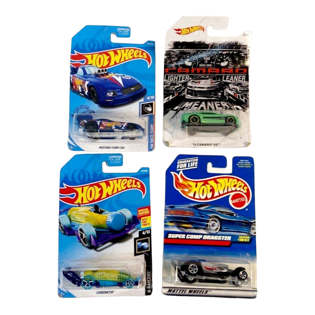 NIB *Hot Wheels (8) Individual Race Team, Art, Rescue, Tooned, and X-Raycers Cars