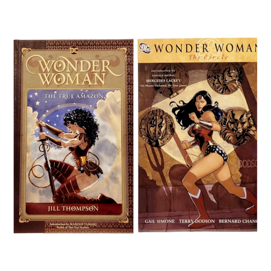 DC *Two (2) Wonder Woman Comic Books "The Circle" & "The True Amazon" Hardback