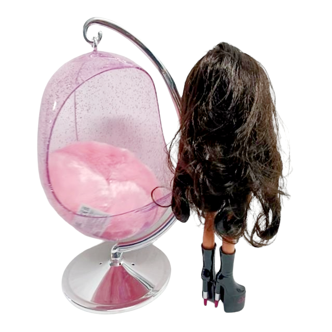 Great *Kylie Jenner x Bratz with Pink Retro Egg Chair Fashion Furniture and Doll