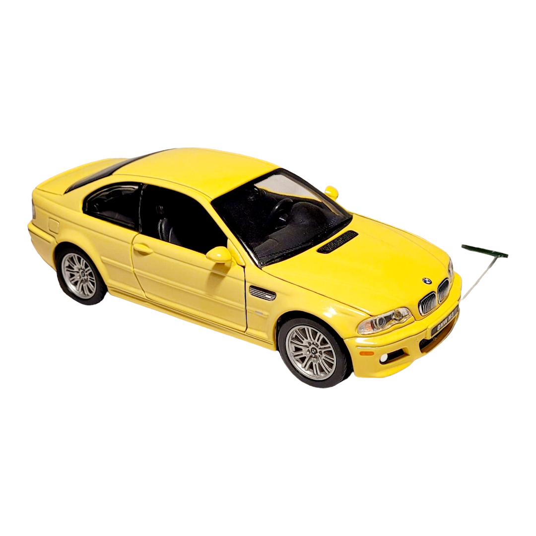 NEW *Sunnyside Yellow "2000 BMW M3 Coupe" 1/24 Model Die Cast Car w/ Tag [Loose]