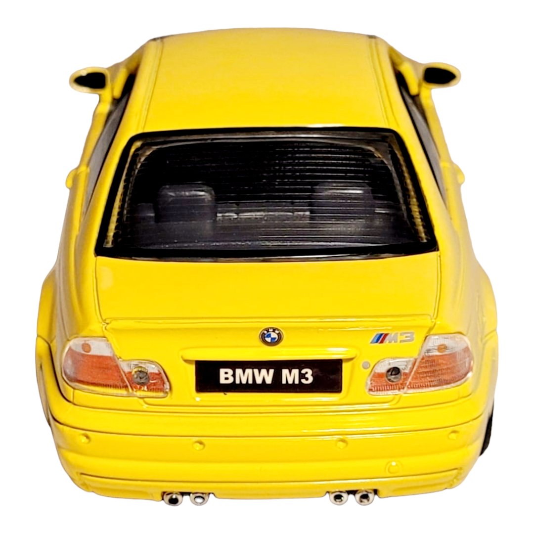 NEW *Sunnyside Yellow "2000 BMW M3 Coupe" 1/24 Model Die Cast Car w/ Tag [Loose]