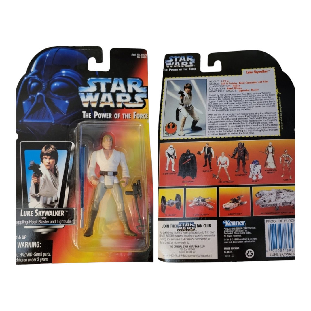 NIB *Star Wars: Power of the Force Six (6) Action Figures Darth Luke Leia Yoda Ben +
