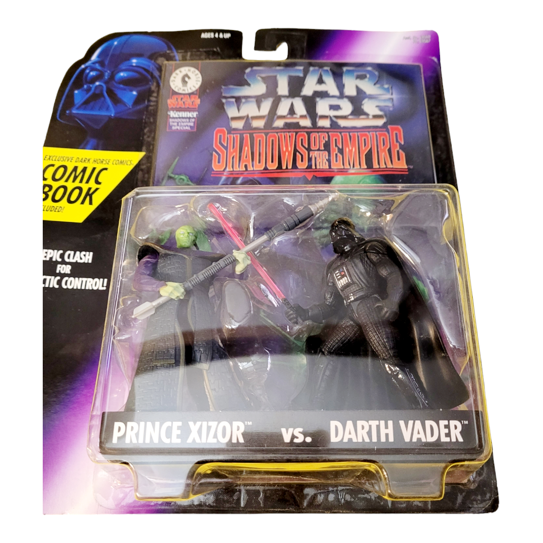 NIB *Star Wars: Shadows of the Empire "Prince Xizor vs. Darth Vader" Figures + Comic