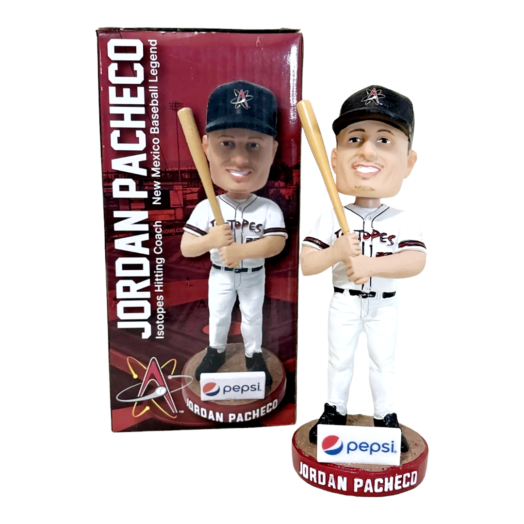 NIB *Jordan Pacheco (Albuq. Isotopes Batting Coach) Bobble-Head / Pepsi 2023