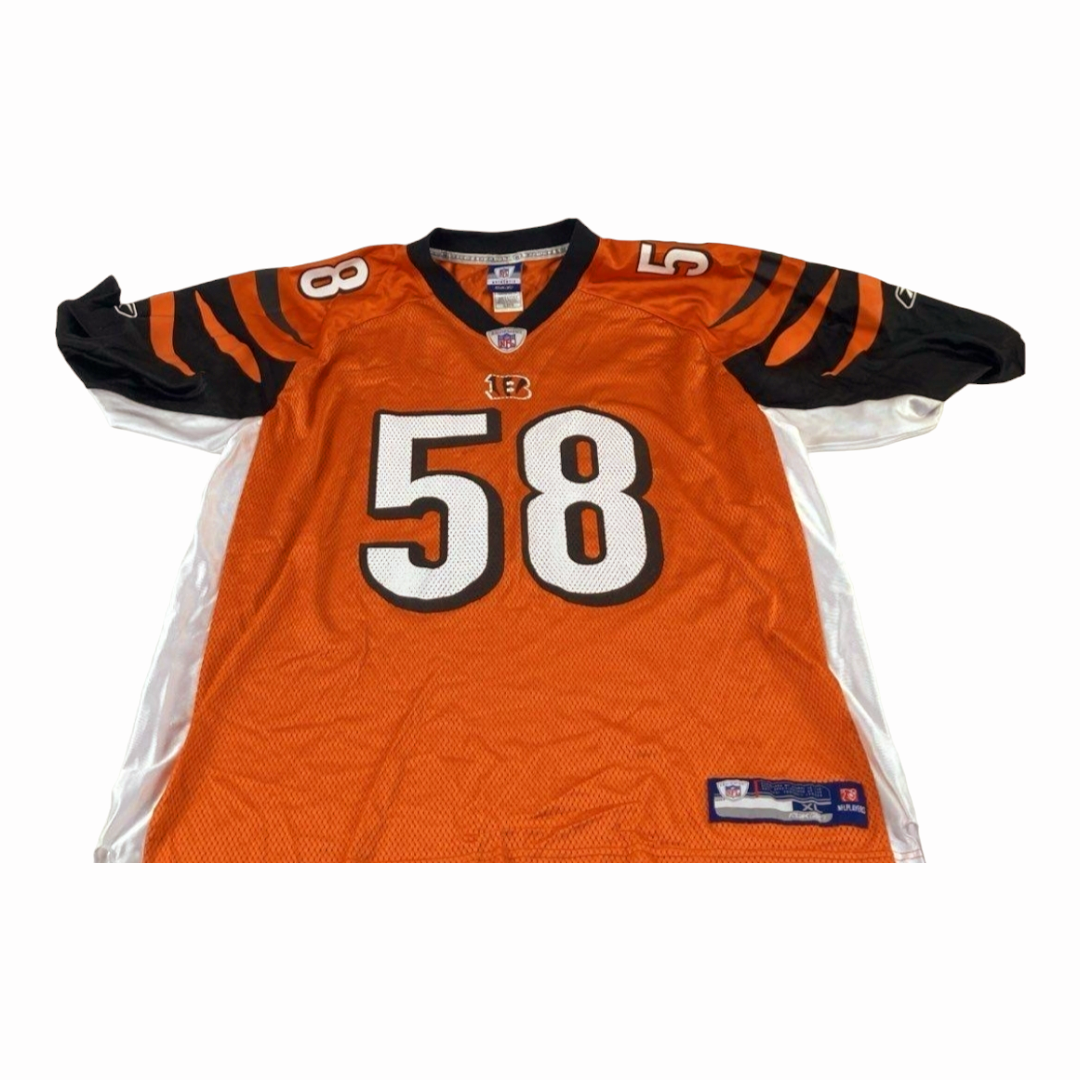 NFL *Reebok Cincinnati Bengals 'Maualuga' #58 Orange & Black Jersey (XL)