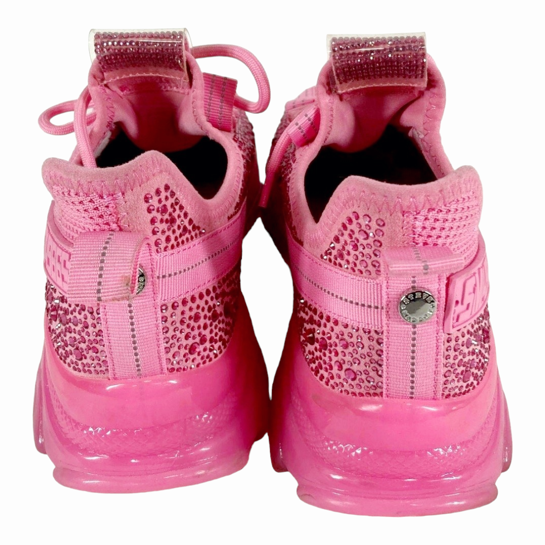 Steve Madden *Women's Maxima Sneakers, Hot Pink Multi Rhinestone Women (10)