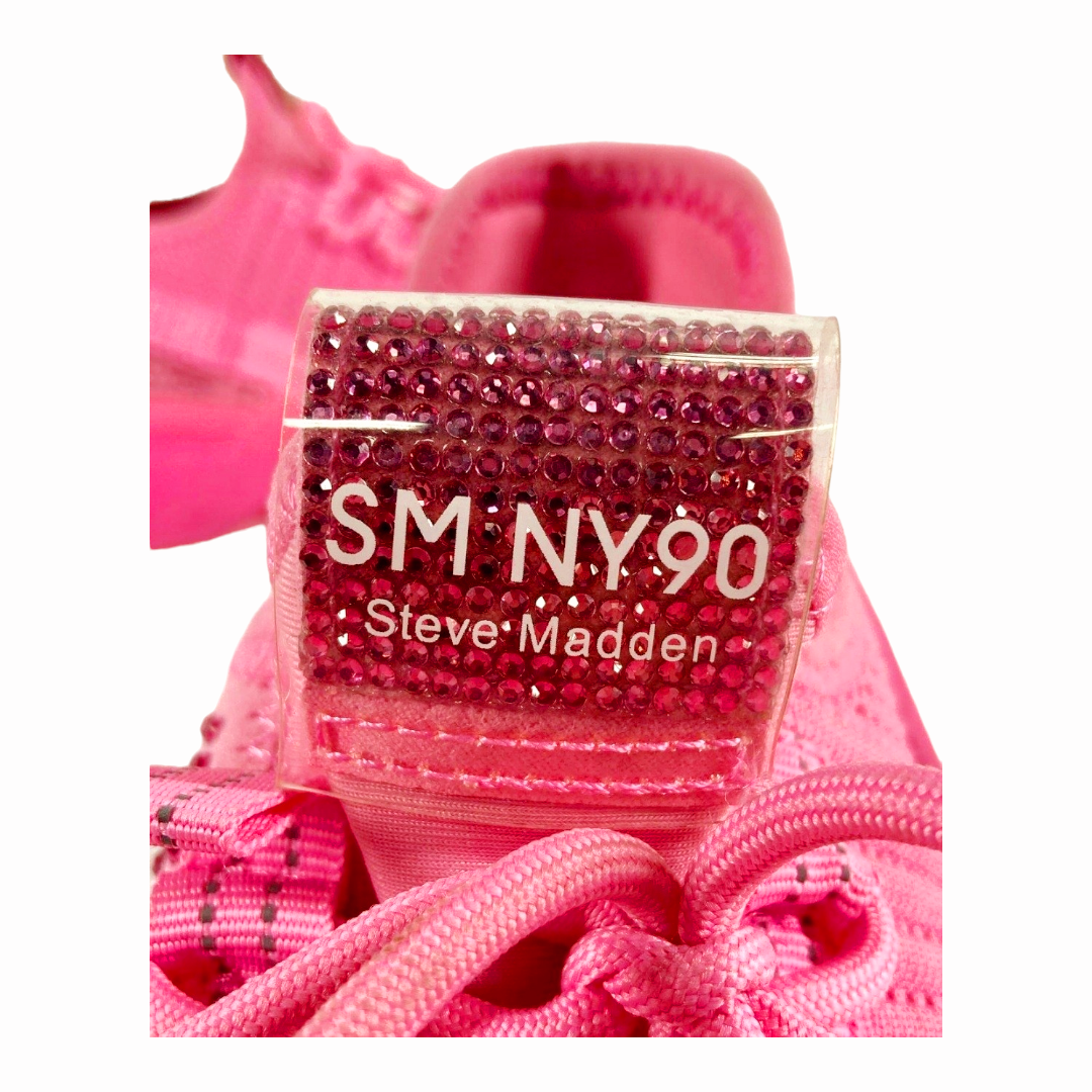 Steve Madden *Women's Maxima Sneakers, Hot Pink Multi Rhinestone Women (10)