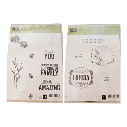 Stamping Up! (2) "Painted Petals" and "You're Lovely" Stamp Kits