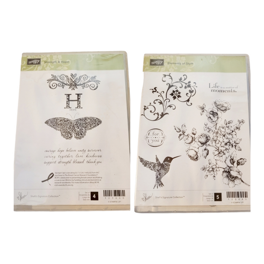 Stamping Up! (2) "Strength & Hope" and "Elements of Style" Stamp Kits