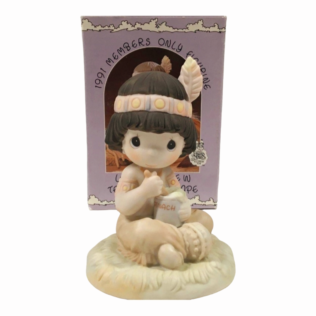 NIB *Precious Moments "LORD KEEP ME IN TEEPEE TOP SHAPE" Figurine (1991)