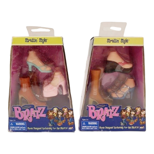 NIB *Bratz "Struttin' Style" Two (2) Boxes of Stylish Shoes & Boots (3 Shoes in each box)