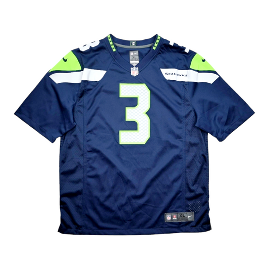 NFL *Seattle Seahawks "Russell WILSON" XL Nike Stitched Navy Jersey
