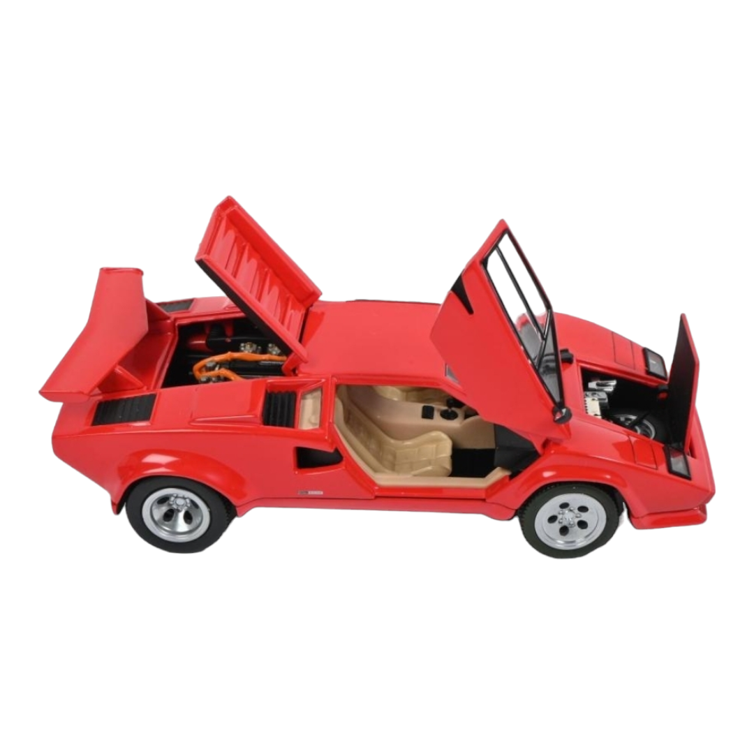 NIB *Franklin Mint (1985) Red 7" Lamborghini Countach 5000 S Model Car 1:24