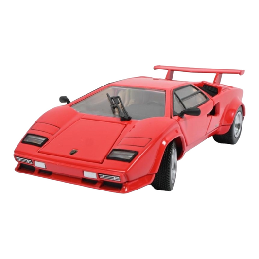 NIB *Franklin Mint (1985) Red 7" Lamborghini Countach 5000 S Model Car 1:24