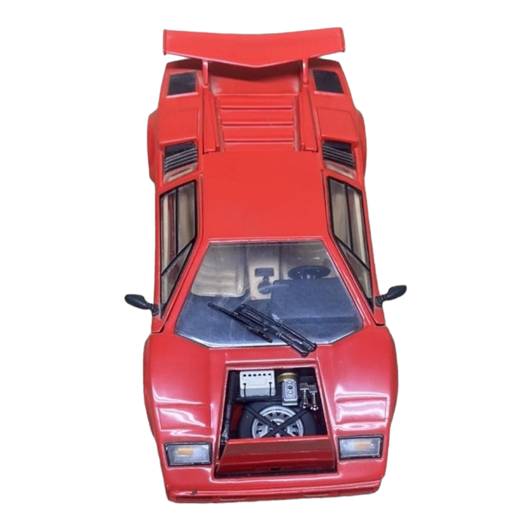 NIB *Franklin Mint (1985) Red 7" Lamborghini Countach 5000 S Model Car 1:24