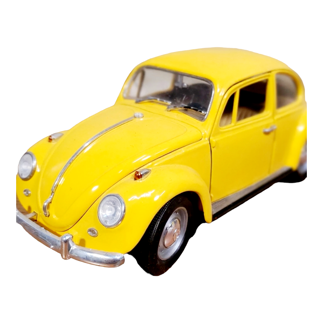 NIB *Franklin Mint (1967) Yellow 6.5" Volkswagon Beetle Die-Cast Model 1:24