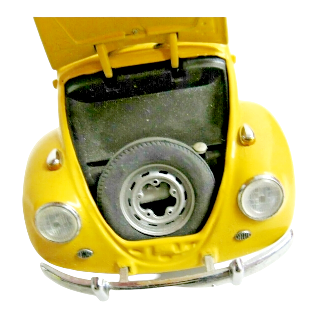 NIB *Franklin Mint (1967) Yellow 6.5" Volkswagon Beetle Die-Cast Model 1:24