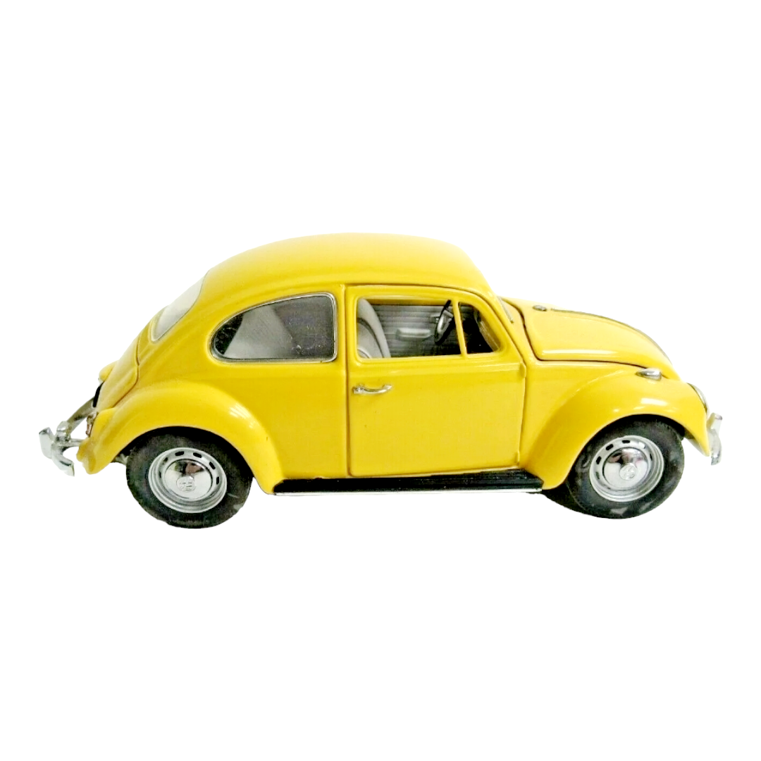 NIB *Franklin Mint (1967) Yellow 6.5" Volkswagon Beetle Die-Cast Model 1:24