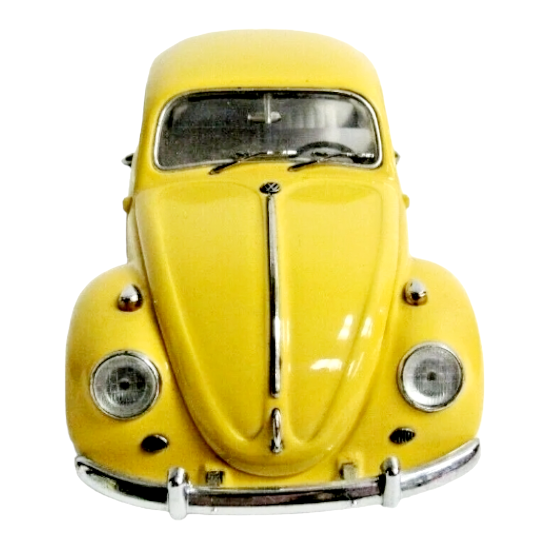 NIB *Franklin Mint (1967) Yellow 6.5" Volkswagon Beetle Die-Cast Model 1:24