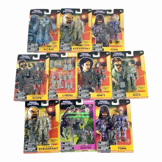 NIP *Ten (10) Final Faction Action Figures w/ Weapon Packs