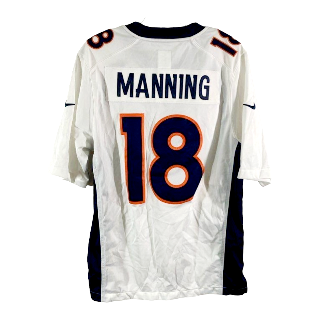 NFL *Denver Broncos "Peyton MANNING" #18 White Jersey (Sz M/40) On - Field