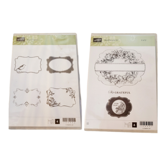 Stamping Up! (2) "Apothecary Art" and "Four Frames" Stamp Kits *Brand New