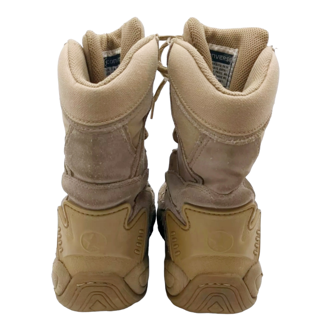 Men's Converse Combat Tan Beige Suede Tactical Military Combat Boots (10W)
