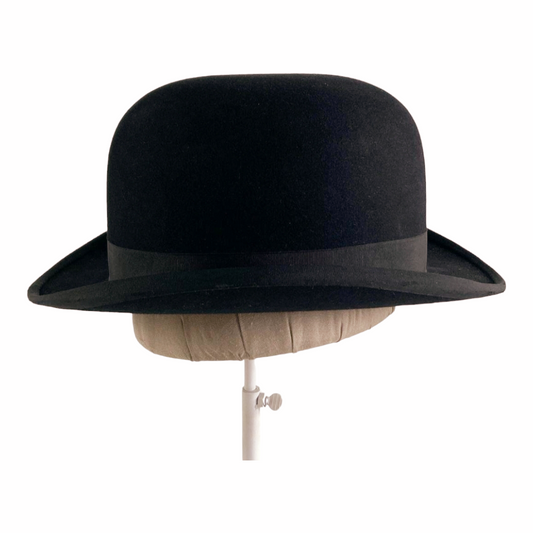 Vintage *Stetson Derby Fur Felt Hat Black (Bowler) Made in USA (Size 21")