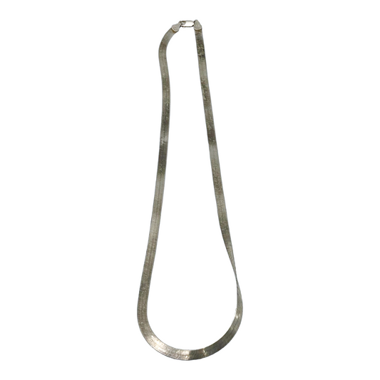 Beautiful *Sterling Silver .925 Herringbone 9.25" Necklace (Italy/ Milor)