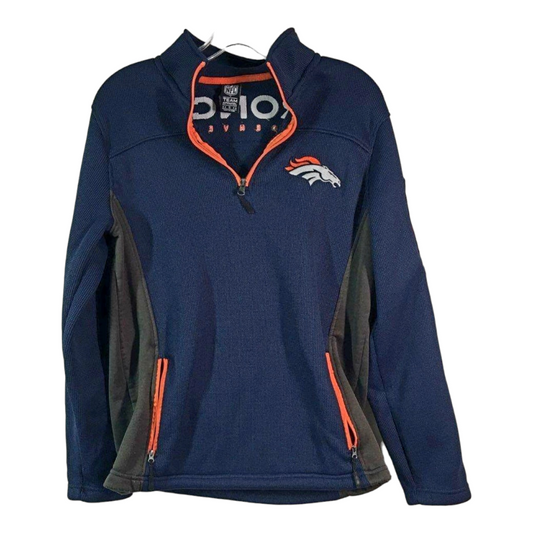 NFL Team Apparel Men's Denver Bronco Quarter Zipping Jacket (Size Small)