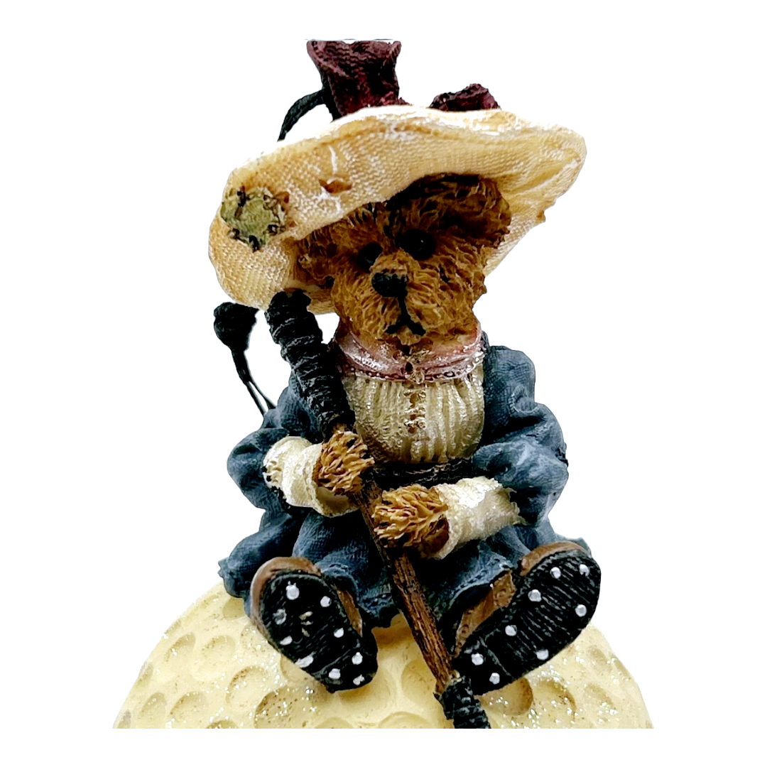 NIB *Boyds Bears "Nancy Driven To Win" Ornament Resin Golf Bearstone