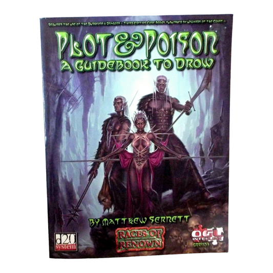 Plot & Poison: A Guidebook to Drow by Matthew Sernett (2005,Game)