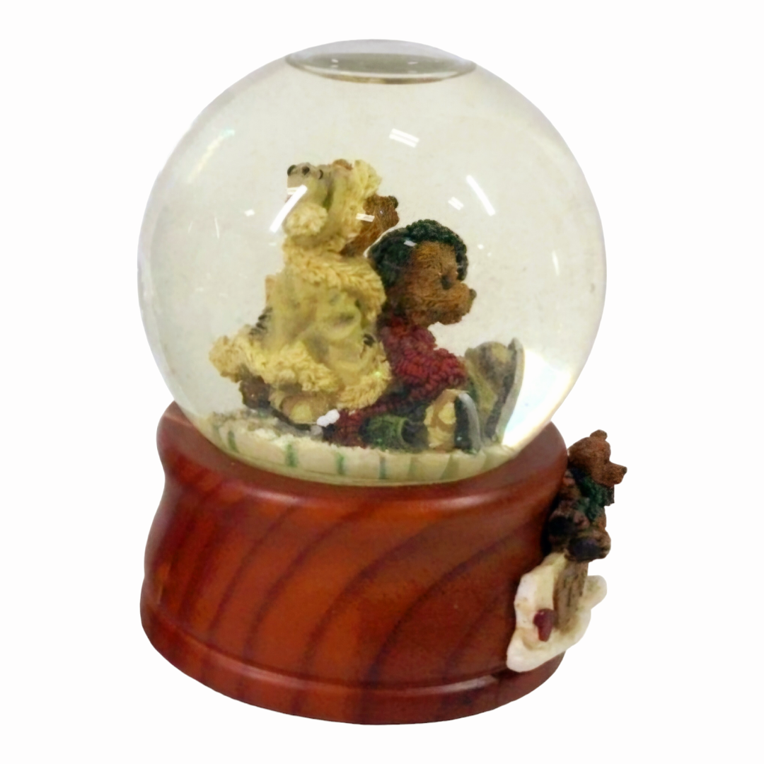 Boyds Musical Globe "Skaters Waltz" Simone & Bailey...Helping Hands