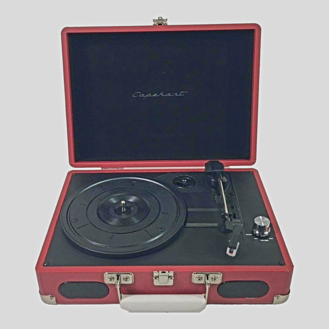 NIB *3-Speed Turntable: 33.3, 45 & 78 Records Speakers, Headphone Jacks