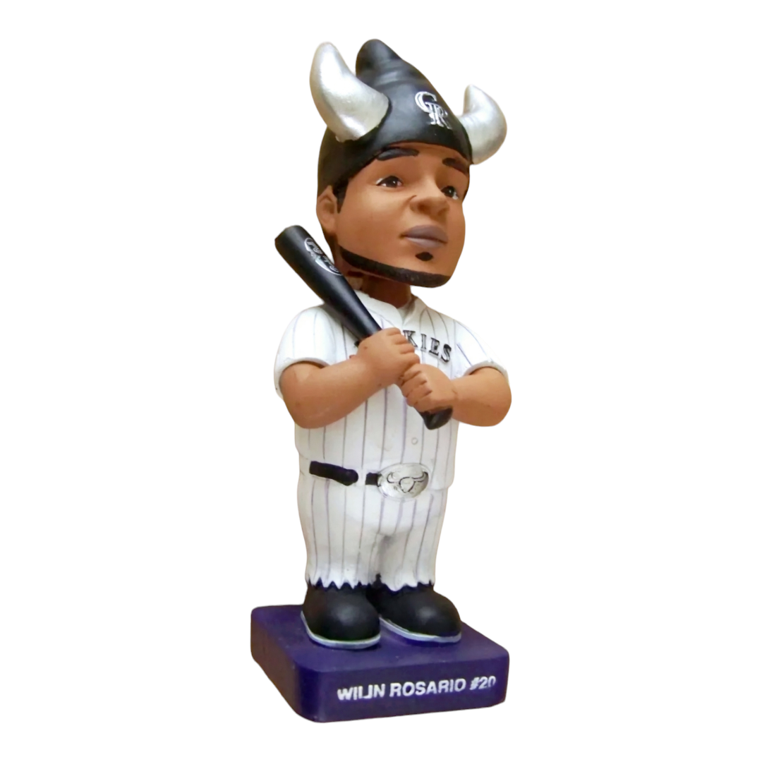 Colorado Rockies "Wilin Rosario" Gnome Baby Bull Bobblehead (2014) in Box