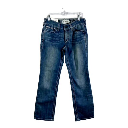 NWT *Ariat Mid-Rise Straight Denim Indigo Jeans BootBarn (size 30s)