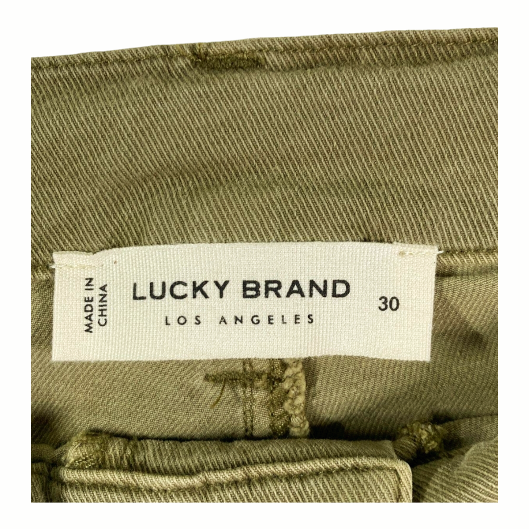 NWT *Lucky Brand Utility Jeans Pants Wide-Leg Button-Fly Olive Green (30)