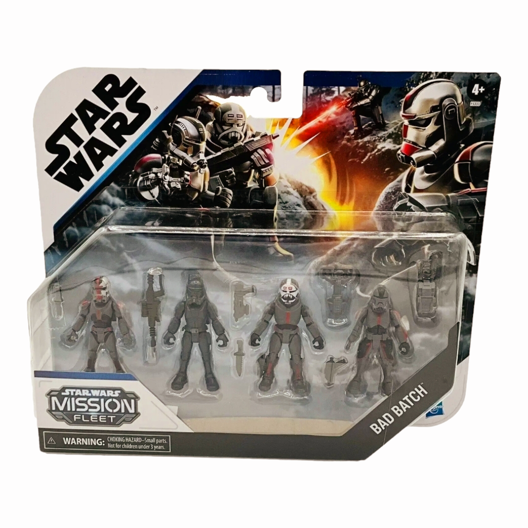 NIB *Star Wars Mission Fleet Bad Batch 4-Pack Hunter, Wrecker, Tech, Crosshair