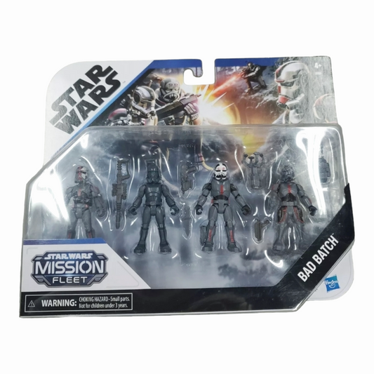 NIB *Star Wars Mission Fleet Bad Batch 4-Pack Hunter, Wrecker, Tech, Crosshair