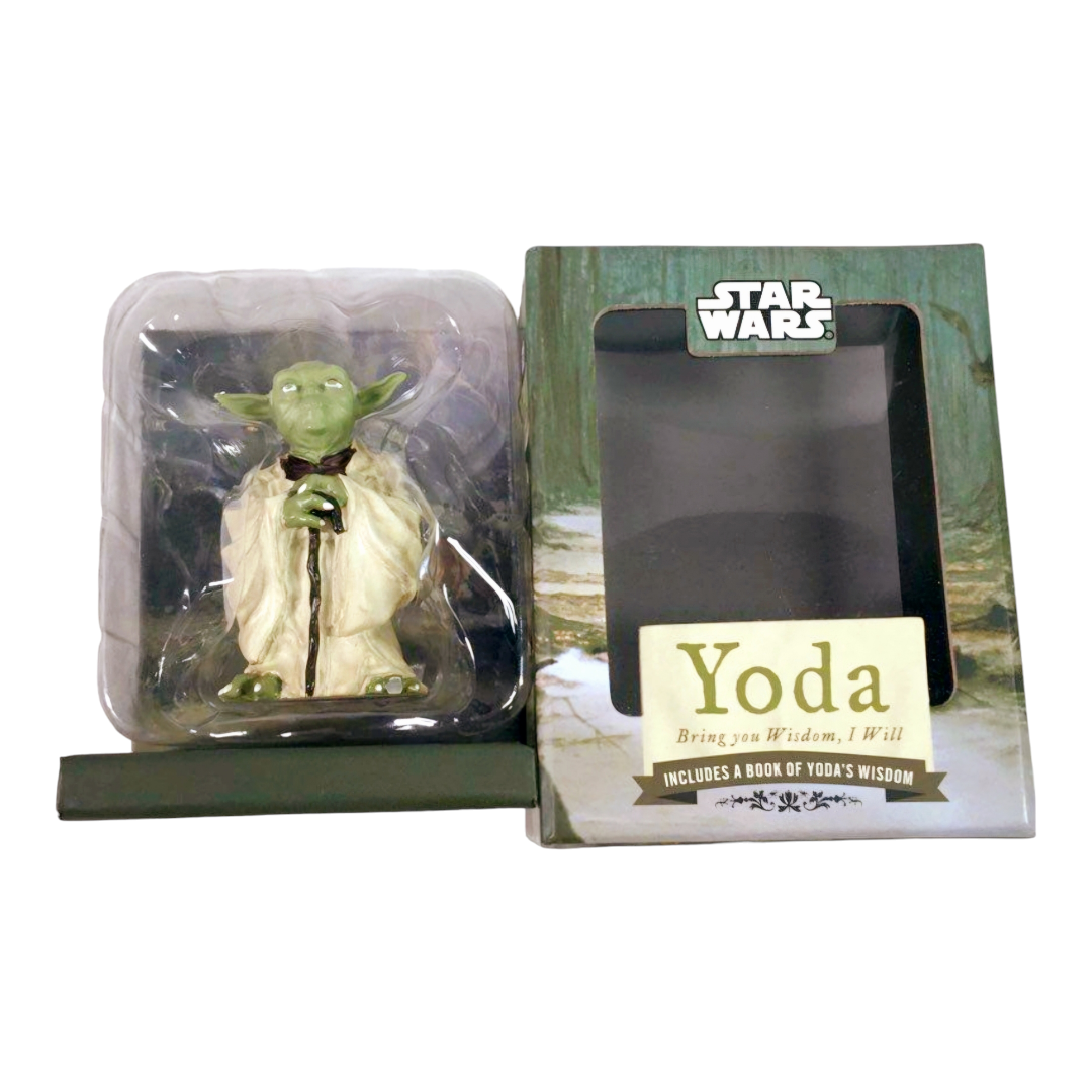 NIB *Star Wars: YODA Bring You Wisdom, I Will Statue Figurine With Book (2010)