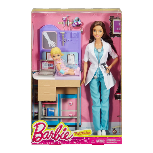 NIB *Barbie Careers "Pediatrician Playset" w/ toddler patient (2015) Mattell