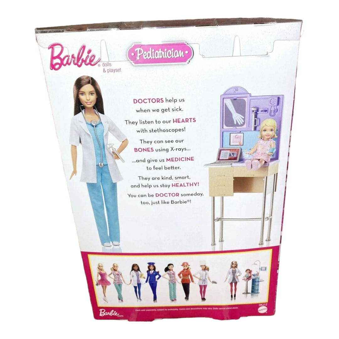 NIB *Barbie Careers "Pediatrician Playset" w/ toddler patient (2015) Mattell