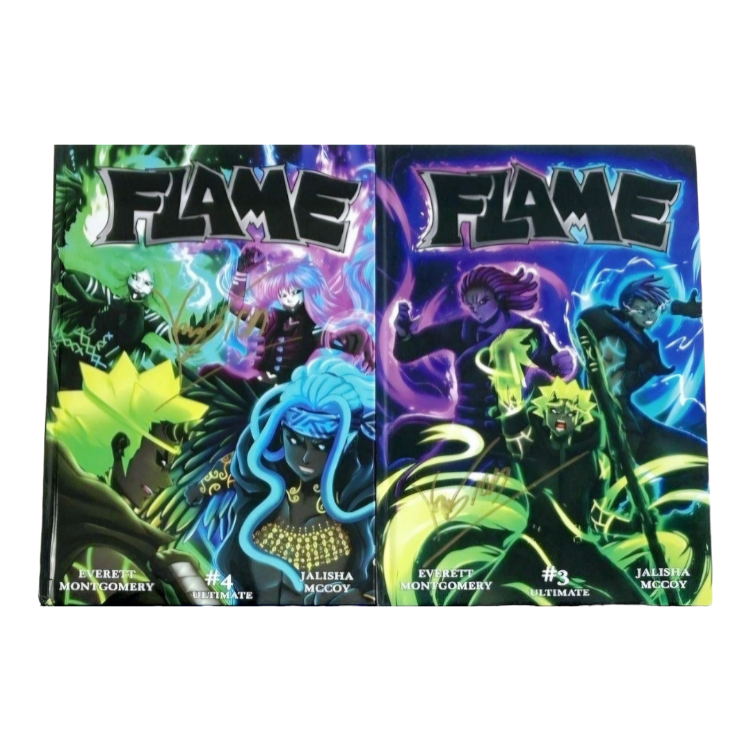 Ultimate Graphic Novels 'FLAME' Hardback Books #1-4 (All 4 Books Signed)