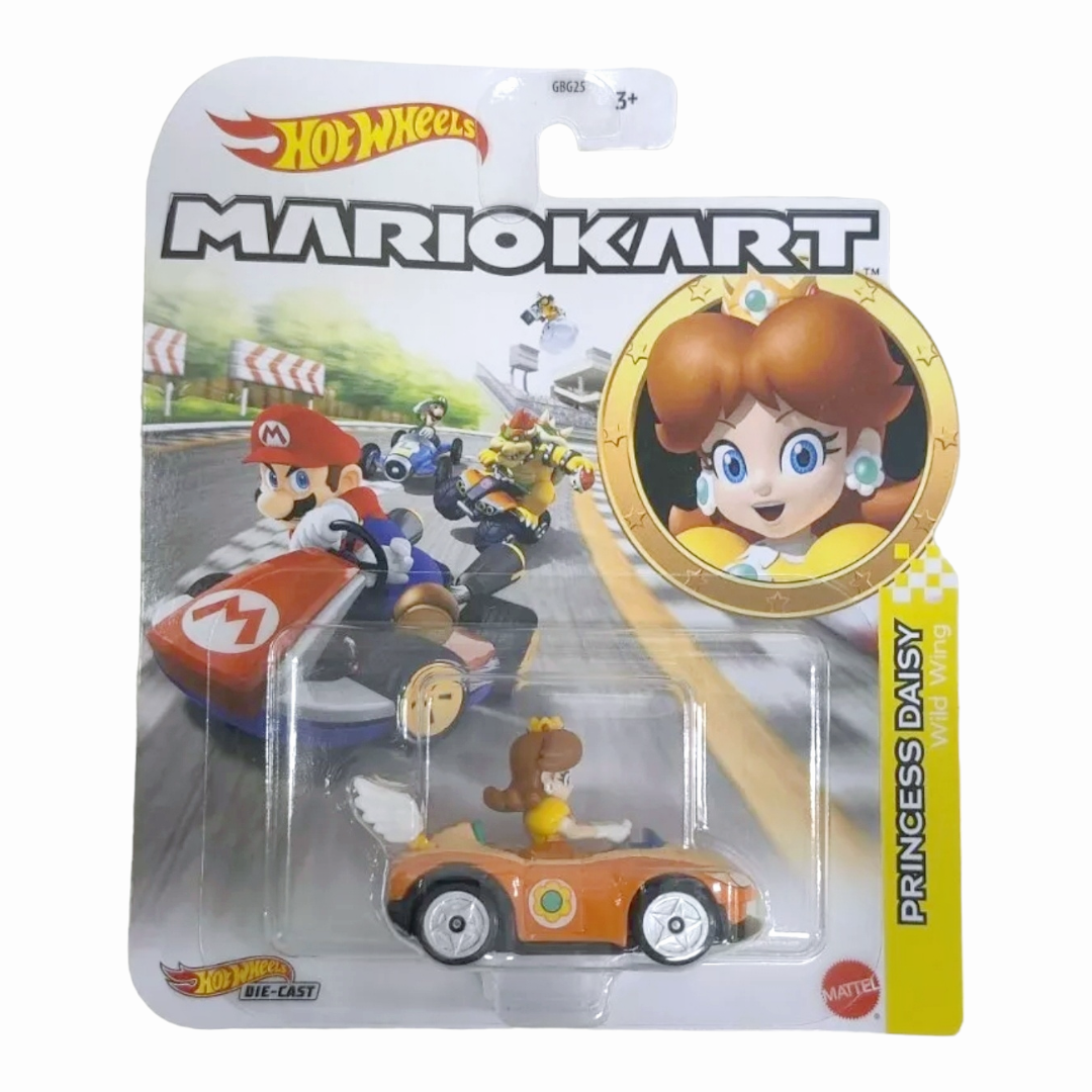 NIB *Mario Kart Hot Wheels "BOWSER" & "PRINCESS DAISY" Die-Cast Karts 1:64